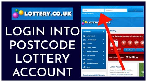 postcode lottery login to my account
